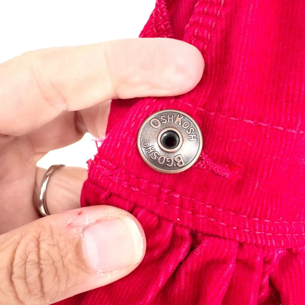 NWT OshKosh B'gosh Baby Soft Corduroy Jumper Dress Red Size 4T Casual‎ Holiday